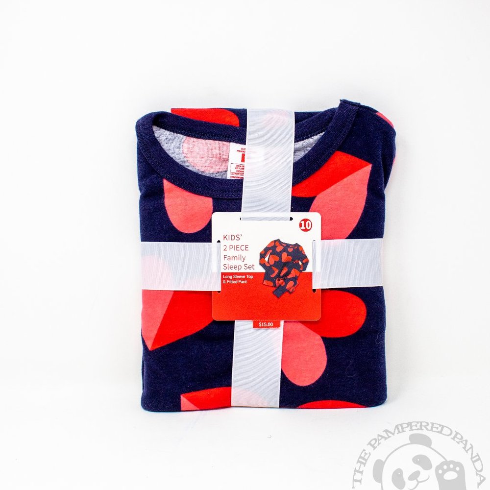 Long Sleeve Top & Fitted Pants Kids 2 Piece Sleep Set Pajama Hearts Oeko-Tex 10